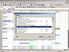 GeneralCost Estimator for Excel 3.02 screenshot