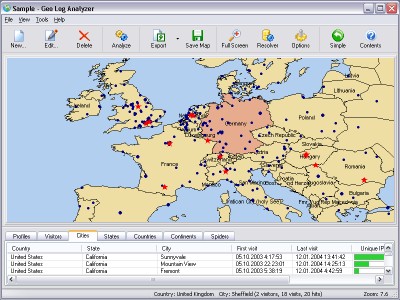 Geo Log Analyzer 1.4 screenshot Geo Log Analyzer 1.4 screenshot