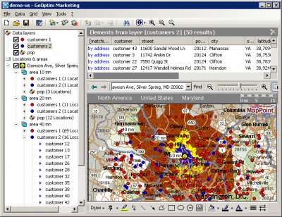 Geomarketing : GeOptim Marketing : MapPoint Softwa 1.0 screenshot