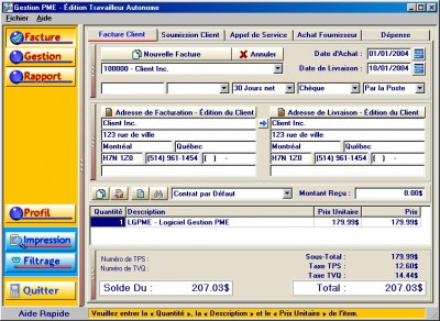 Gestion PME 1.5 screenshot Gestion PME 1.5 screenshot