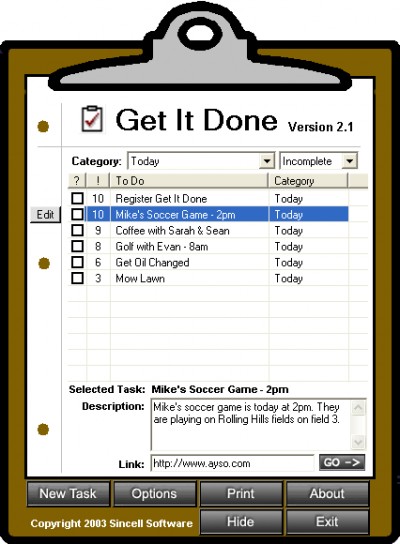 Get It Done 2.1 screenshot Get It Done 2.1 screenshot