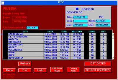 Global TimePiece 2.12 screenshot Global TimePiece 2.12 screenshot