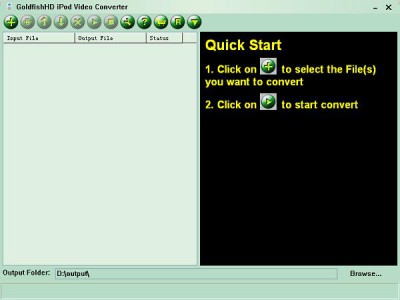 GoldfishHD iPod Video Converter 2.01 screenshot GoldfishHD iPod Video Converter 2.01 screenshot