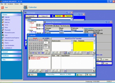 GoldSoft Organizer 1.1 screenshot