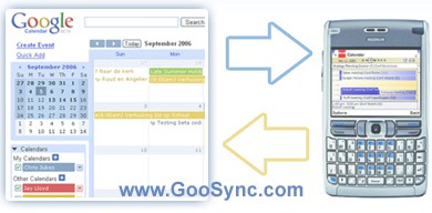 GooSync Google Calendar Mobile Sync 1.2 screenshot