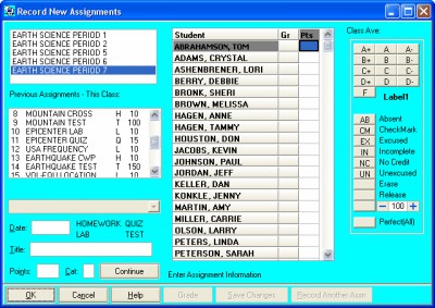 Gradebook Power 8.00 screenshot