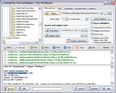 HandyFile Find and Replace: Office Edition 3.3.16 screenshot HandyFile Find and Replace: Office Edition 3.3.16 screenshot