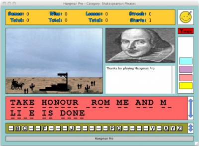 Hangman Pro for Macintosh 2.0.7 screenshot Hangman Pro for Macintosh 2.0.7 screenshot
