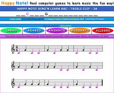 Happy Note! Sing 'n Learn Treble Clef and Bass Cle 1.30 screenshot Happy Note! Sing 'n Learn Treble Clef and Bass Cle 1.30 screenshot
