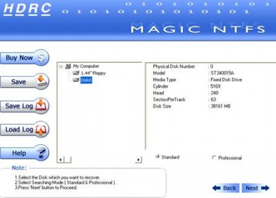 HDRC Magic NTFS 6.7 screenshot HDRC Magic NTFS 6.7 screenshot