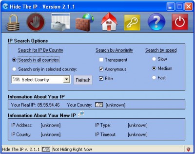 Hide The IP 2.1.1 screenshot Hide The IP 2.1.1 screenshot