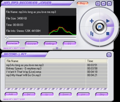 HiFi MP3 Recorder Joiner 1.10 screenshot HiFi MP3 Recorder Joiner 1.10 screenshot