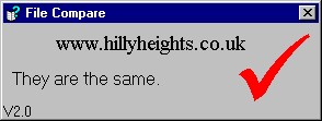 Hillyheights File Compare 2.2 screenshot Hillyheights File Compare 2.2 screenshot