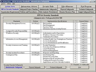 HIPAA Security Rule Assistant 7.2 screenshot
