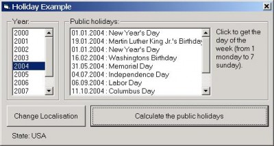 Holiday ActiveX 1.0 screenshot Holiday ActiveX 1.0 screenshot
