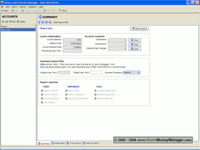 Home Loan Interest Manager (Linux) 1.1.060110 screenshot