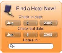 Hotel Search Dashboard Widget 1.0 screenshot Hotel Search Dashboard Widget 1.0 screenshot