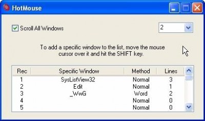 HotMouse 3.6 screenshot HotMouse 3.6 screenshot