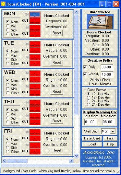 HoursClocked-Basic 001-004-00 screenshot