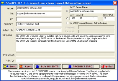 HS SMTP Lite 1.0 screenshot