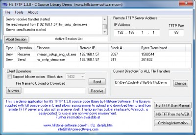 HS TFTP C Source Library 1.3.0 screenshot