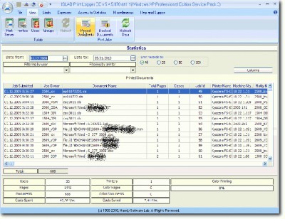 HSLAB Print Logger FE 5.0.31 screenshot
