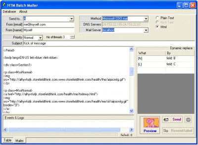 HTM Batch Mailer 1.3.0.0 screenshot HTM Batch Mailer 1.3.0.0 screenshot
