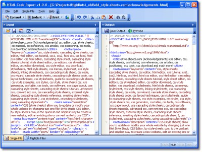 HTML Code Export 1.0.0 screenshot