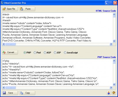 HTML Converter Pro 1.2 screenshot