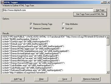 HTML Tagger 1.0 screenshot HTML Tagger 1.0 screenshot