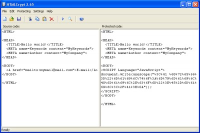 HTMLCrypt 2.65 screenshot HTMLCrypt 2.65 screenshot