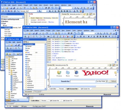 HTMLPad 2006 Pro 7.0 screenshot HTMLPad 2006 Pro 7.0 screenshot
