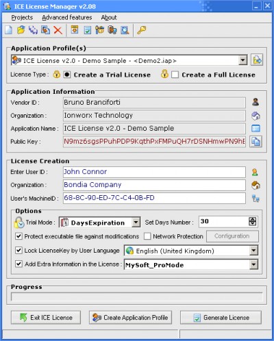 ICE License 2.01 screenshot ICE License 2.01 screenshot
