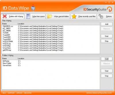 ID Data Wipe 1.2 screenshot ID Data Wipe 1.2 screenshot