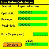 Idea Value Calculator (Windows OS) 1.2 screenshot
