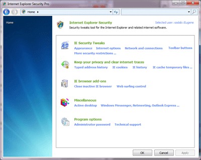 IE Security Pro 7.1.1.1 screenshot