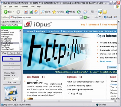 Imacros Scipting edition 5.86 screenshot