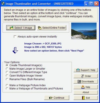Image Thumbnailer and Converter 2.33b screenshot