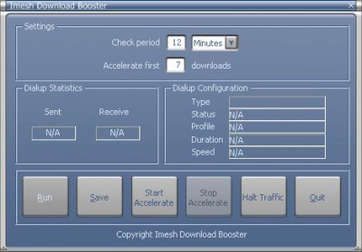 Imesh Download Booster 1.7 screenshot