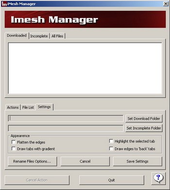 Imesh Manager 1.7 screenshot