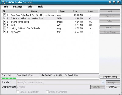 ImTOO Audio Encoder 3 2.8.63.053 screenshot