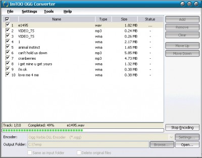 ImTOO OGG Converter 2.8.65.040 screenshot ImTOO OGG Converter 2.8.65.040 screenshot