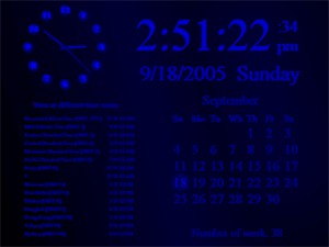 Info-Clock Screensaver 1.5.8 screenshot Info-Clock Screensaver 1.5.8 screenshot