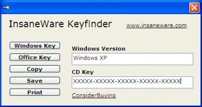 Insane Keyfinder 1.2 screenshot Insane Keyfinder 1.2 screenshot