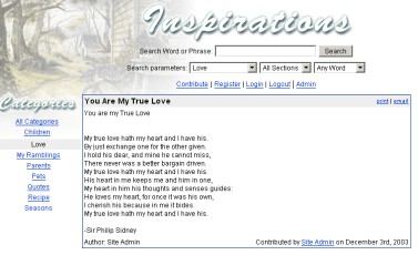 Inspirations 3.1.0 screenshot Inspirations 3.1.0 screenshot