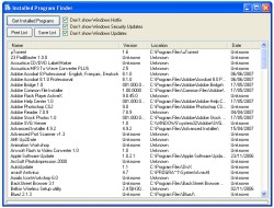 Installed Program Finder 1.0 screenshot Installed Program Finder 1.0 screenshot