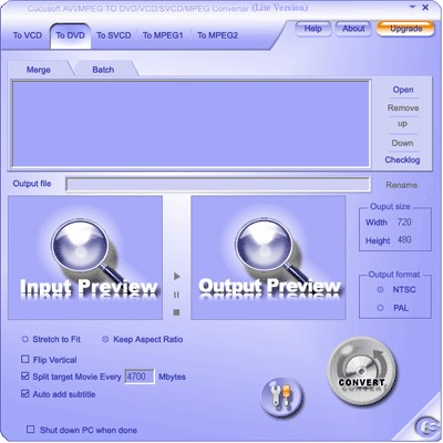 Insun  Video to DVD VCD Converter Lite 10.28 screenshot