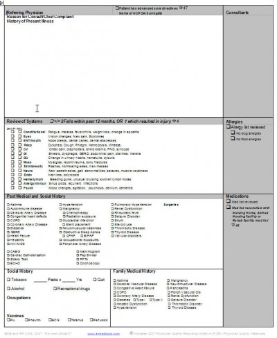 Internal Medicine Clinic H&P Template 2 screenshot Internal Medicine Clinic H&P Template 2 screenshot