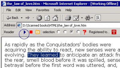 Internet Explorer Page-Reader Bar 2 screenshot Internet Explorer Page-Reader Bar 2 screenshot