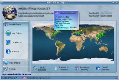 Invisible IP Map 2.7 screenshot